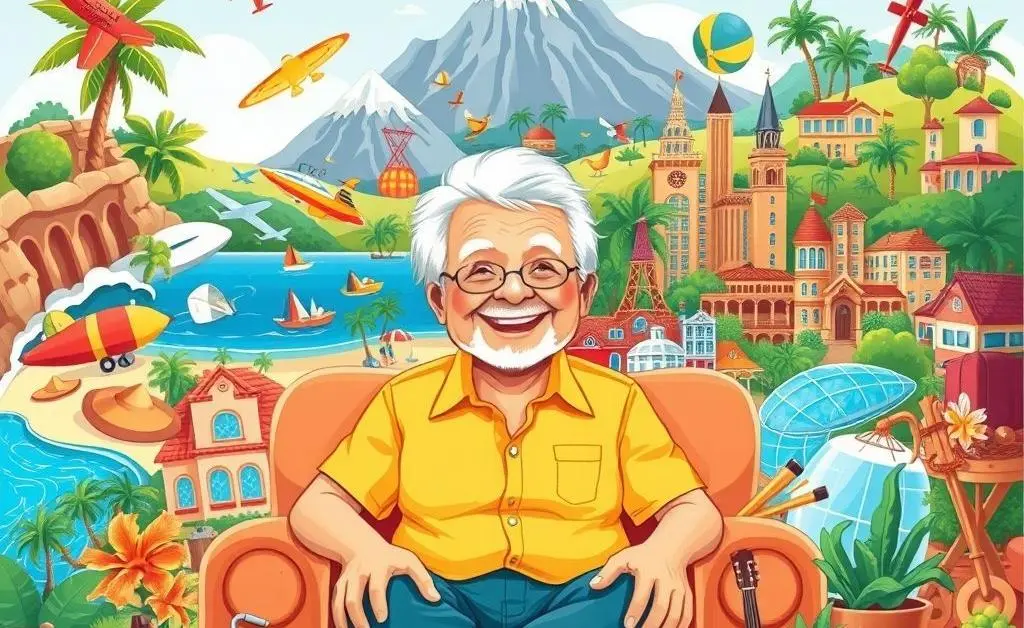 A retiree enjoying various lifestyle options