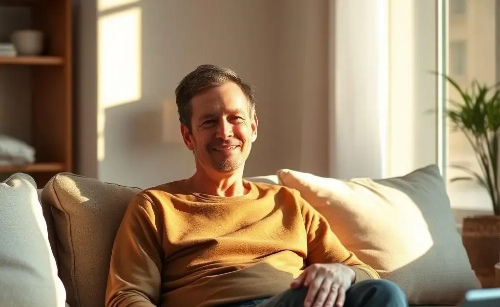 Person comfortable after making a 401(k) decision