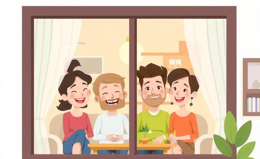 Happy tenants residing within a family home.