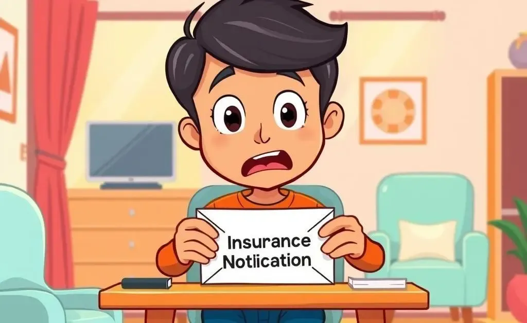 Person receiving health insurance notification