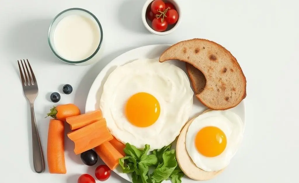 Illustration of a healthy breakfast spread