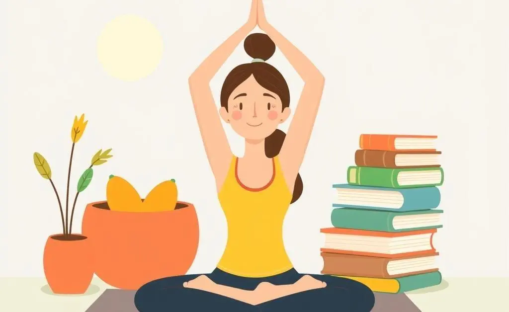 Healthy lifestyle choices like yoga and meals