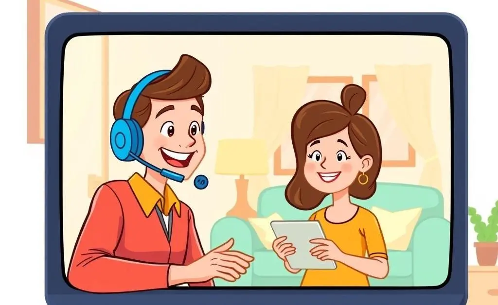 Friendly customer service assisting online
