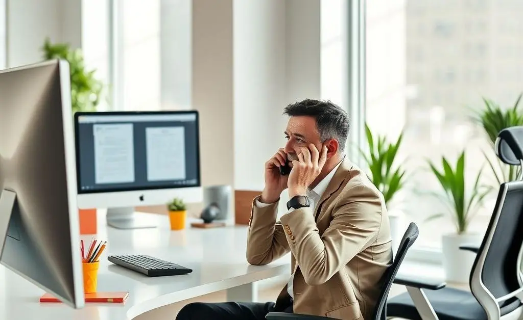 Someone making a phone call for assistance after losing Medicaid.