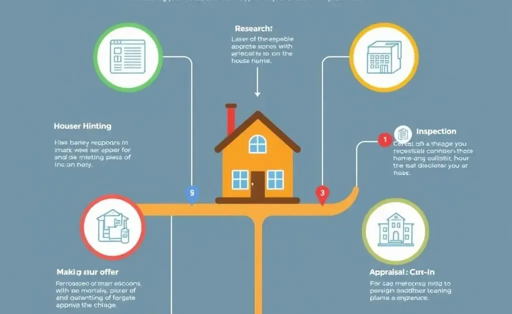 Home buying roadmap with key steps visually represented