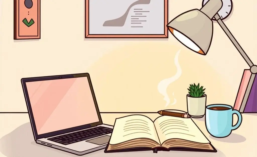 A serene setup for financial planning at home.