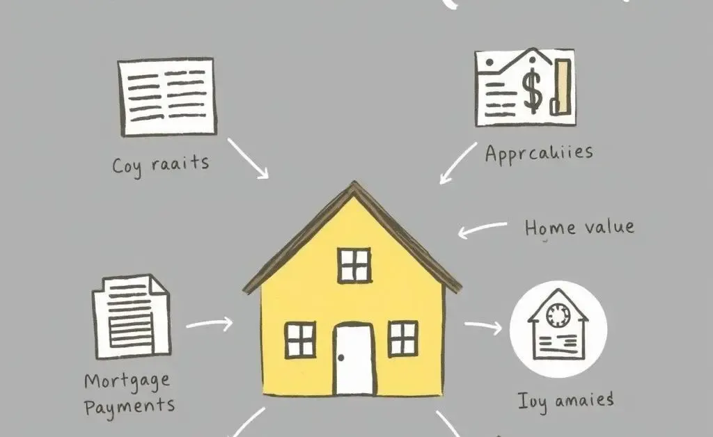 Infographic showing elements of home equity
