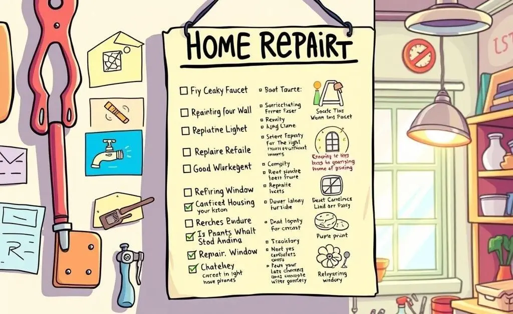 Checklist of home repairs