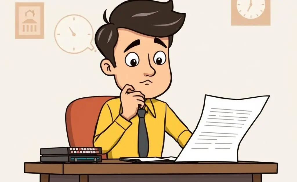 Homebuyer reading a contract
