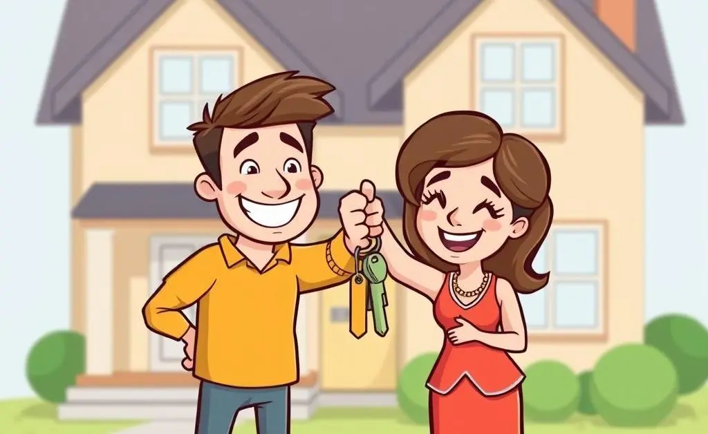 Couple celebrating homeownership