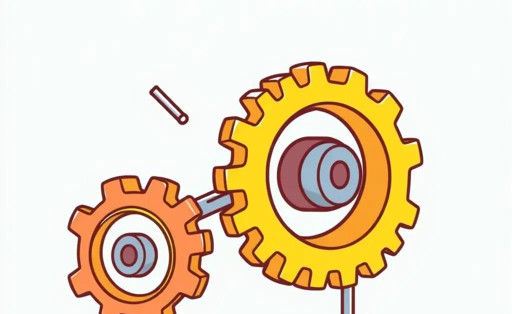 A cogwheel system symbolizing the mechanics of stock buybacks