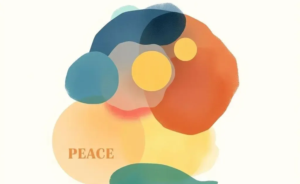 An abstract illustration depicting peace of mind with a calming color palette.