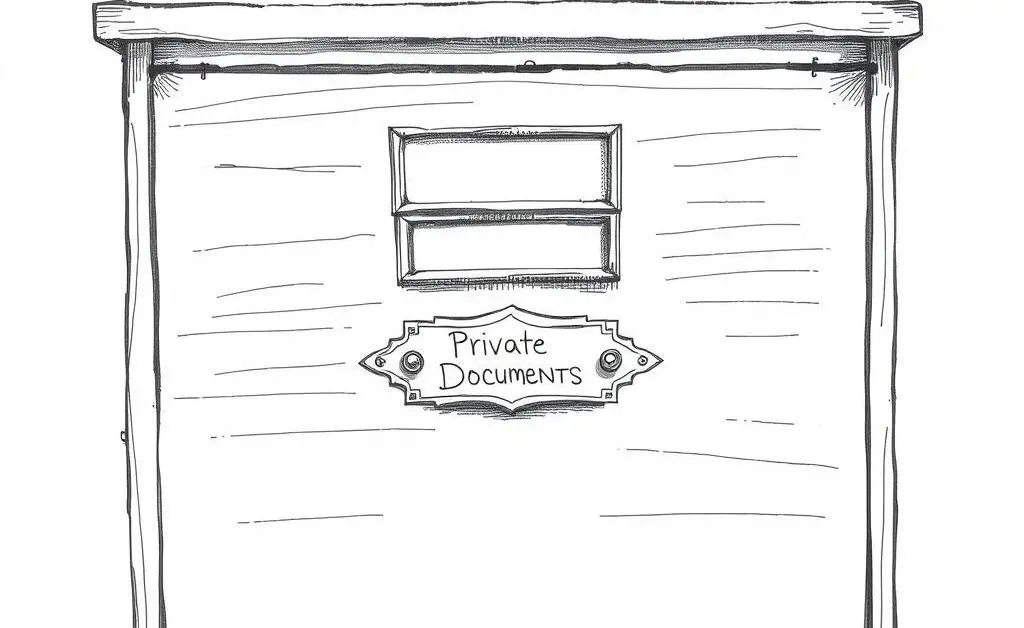 Locked file cabinet labeled 'Private Documents'