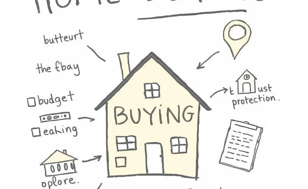 Checklist for home buying including budget, location, and inspection