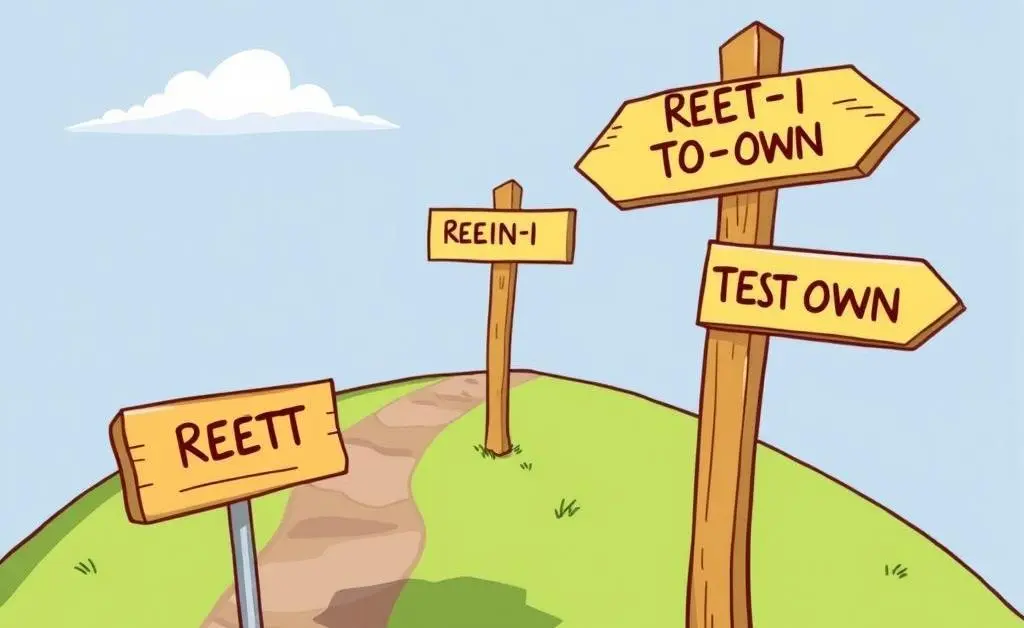 Pathway representing decision points in a rent-to-own process.
