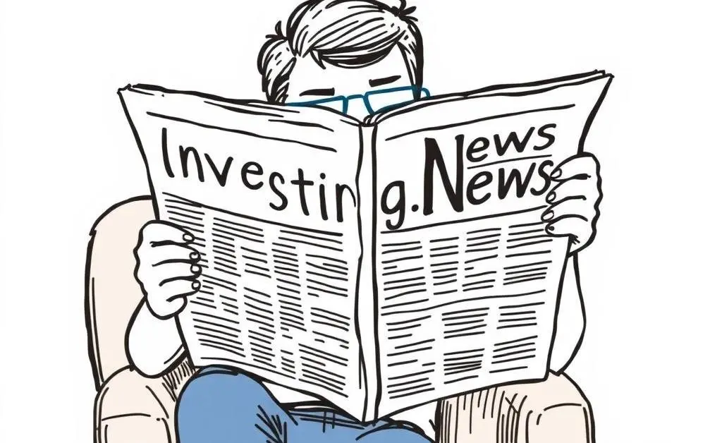Person reading Investing News with coffee