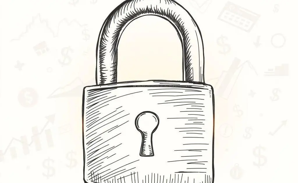 Padlock symbolizing secure financial practices