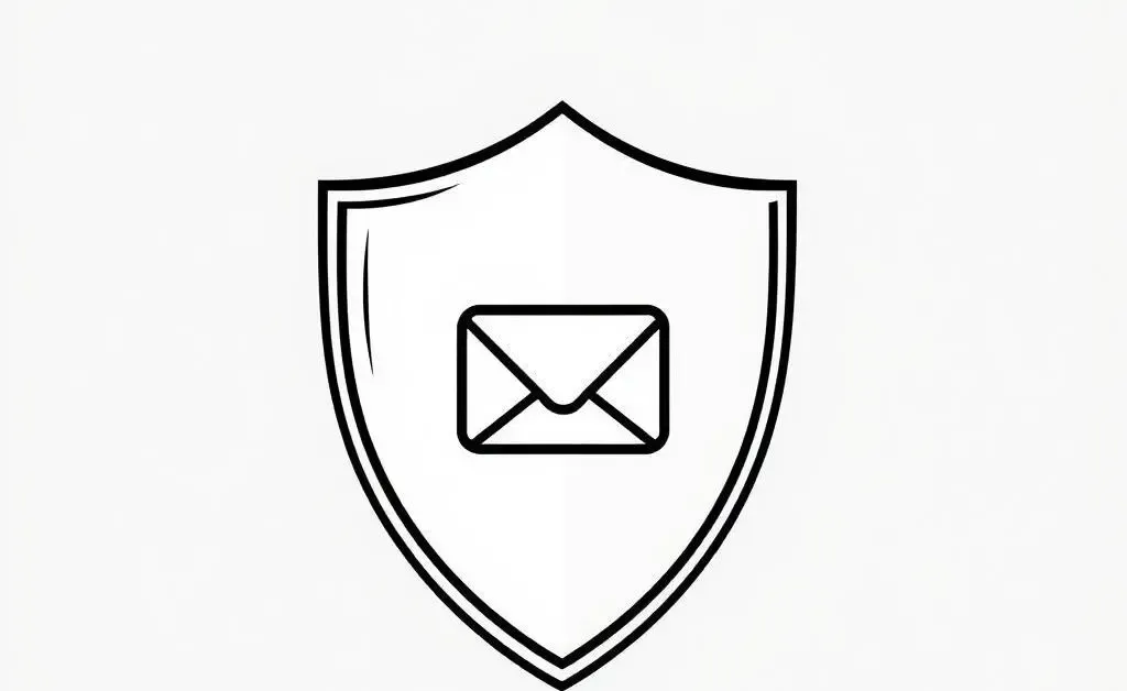 Shield blocking a message for internet safety
