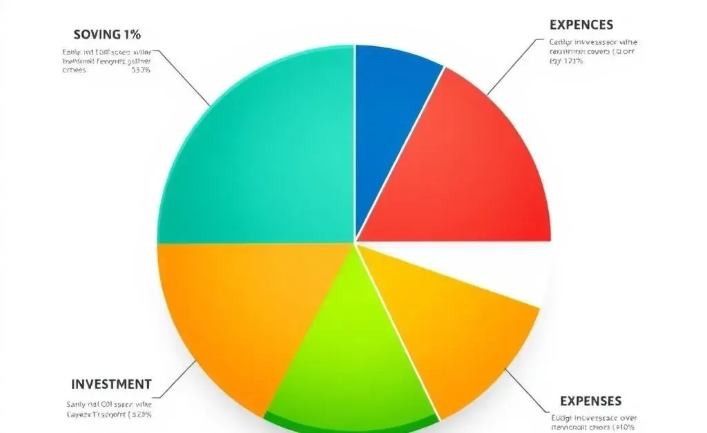 A budget breakdown pie chart.