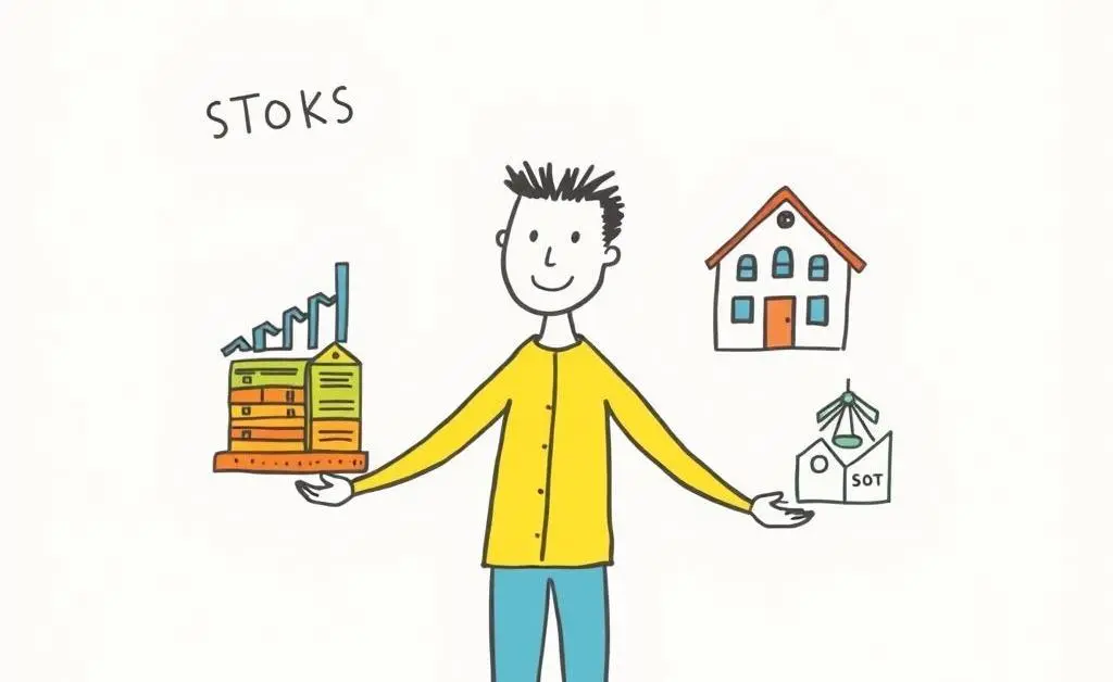 Balancing different types of investments like stocks, real estate, and bonds