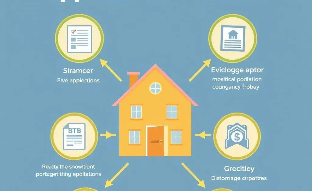 Diagram showing mortgage application process