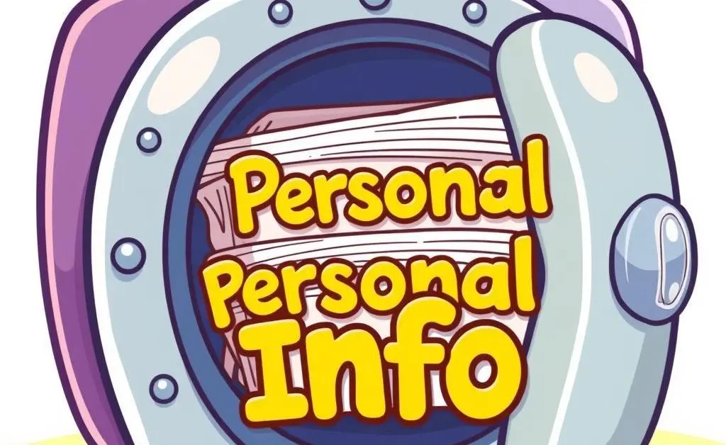 Safe with documents labeled 'Personal Info'