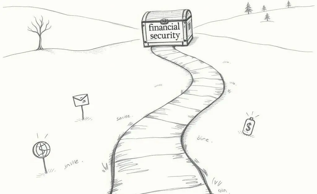Path leading to financial security.