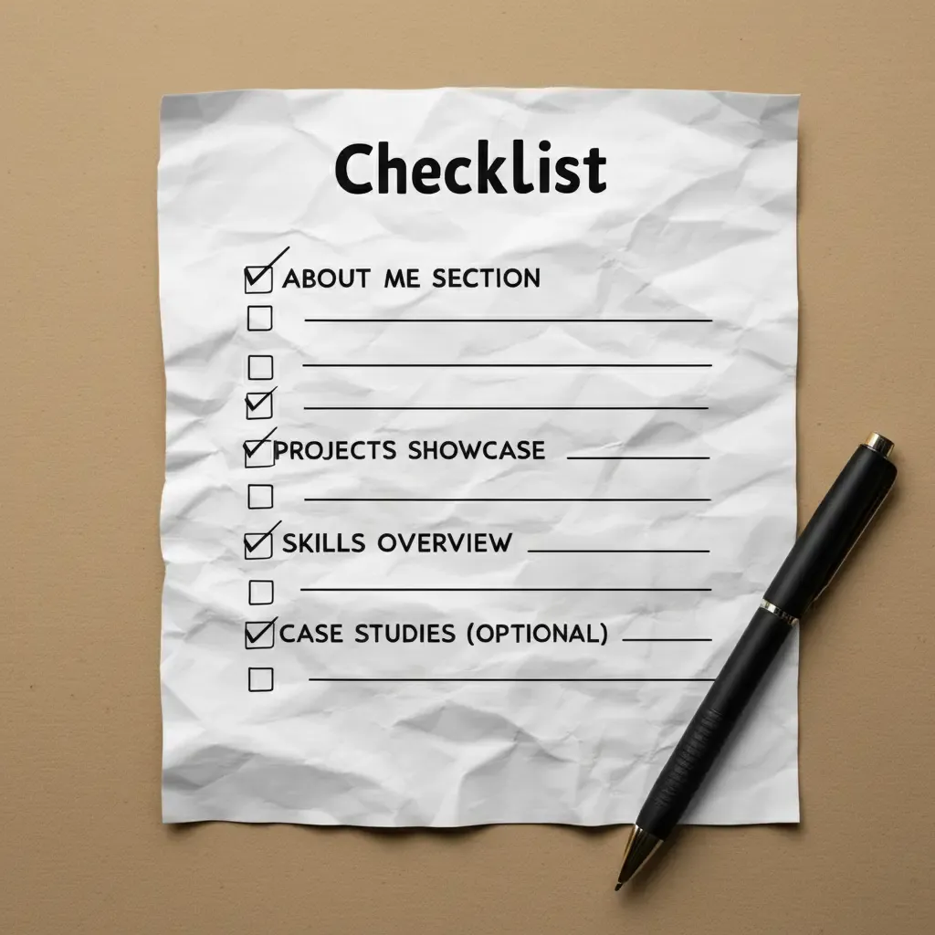 Checklist for portfolio elements