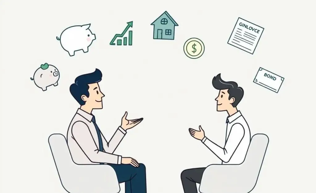 Financial advisor explaining investment options