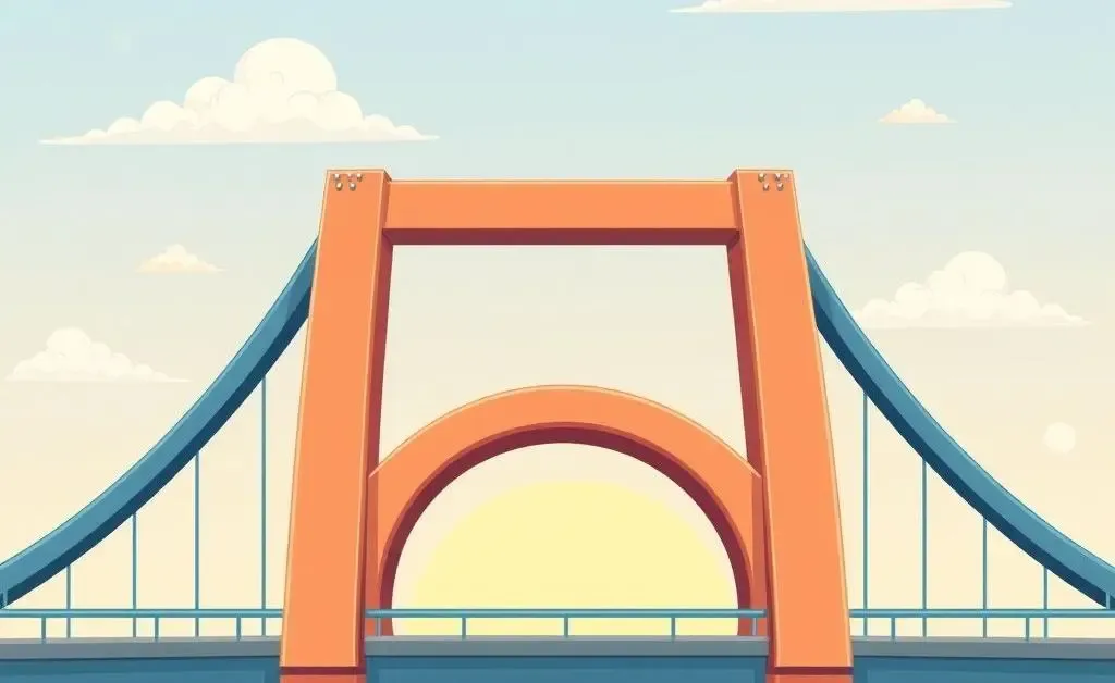 A bridge symbolizing protection with parts labeled