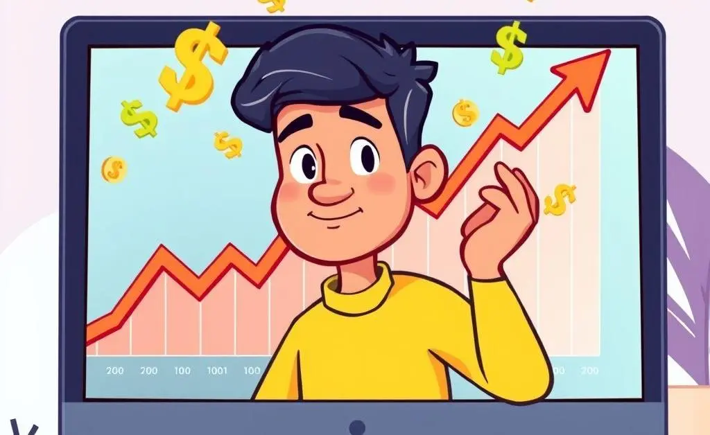 Person reviewing investment portfolio.