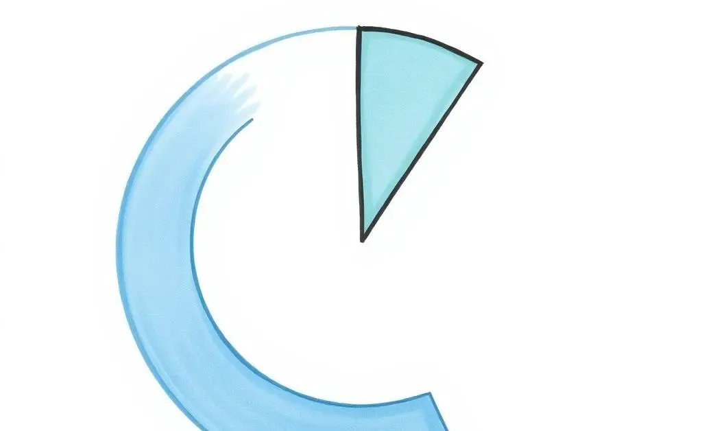 Hand-drawn budget pie chart