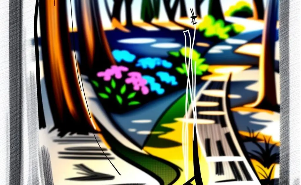 A minimalist drawing of a path leading to a healthier, wealthier life.