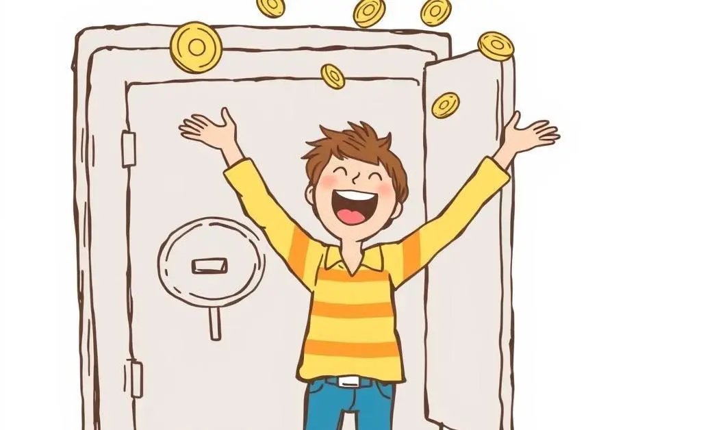 Person joyfully throwing coins in the air