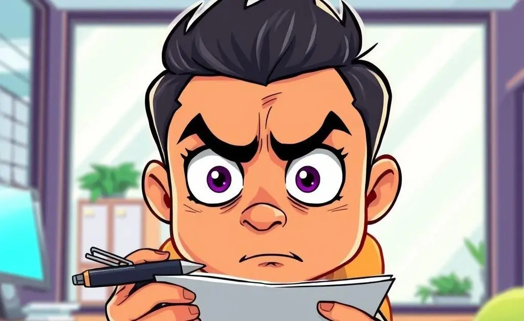 A worried person preparing for a salary negotiation