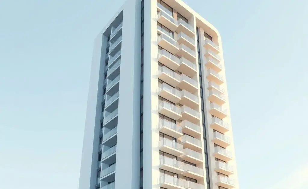 Modern apartment building illustration