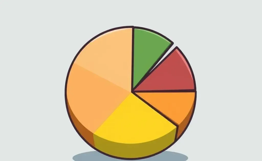 Pie chart showing an investment portfolio breakdown