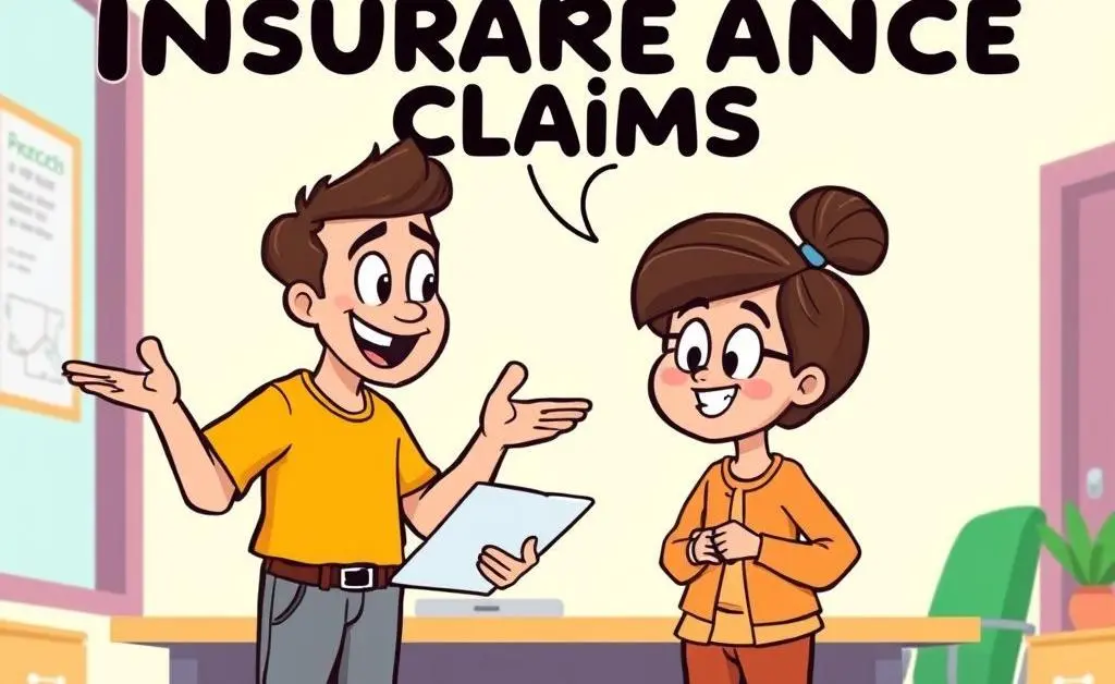 Person explaining insurance claims