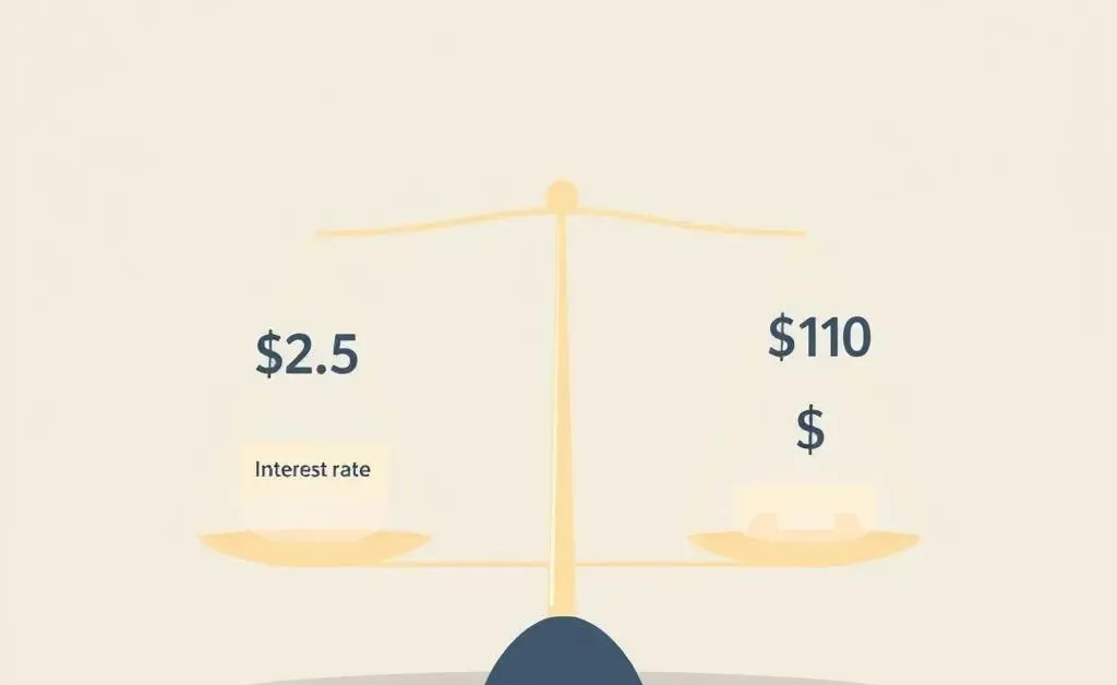 Scale balancing interest rates and monthly payment