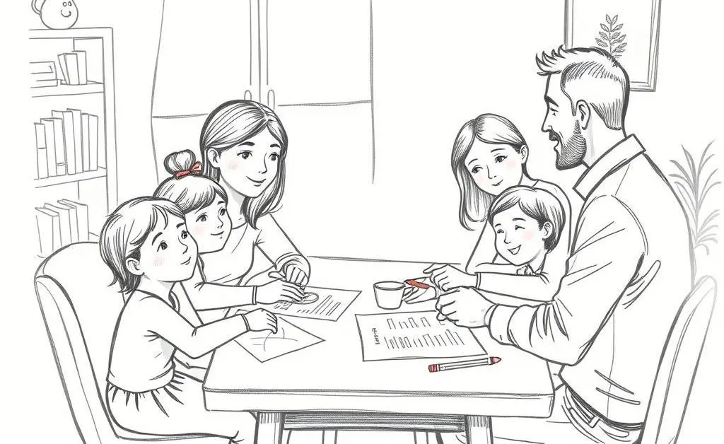 A family discussing financial matters with an advisor