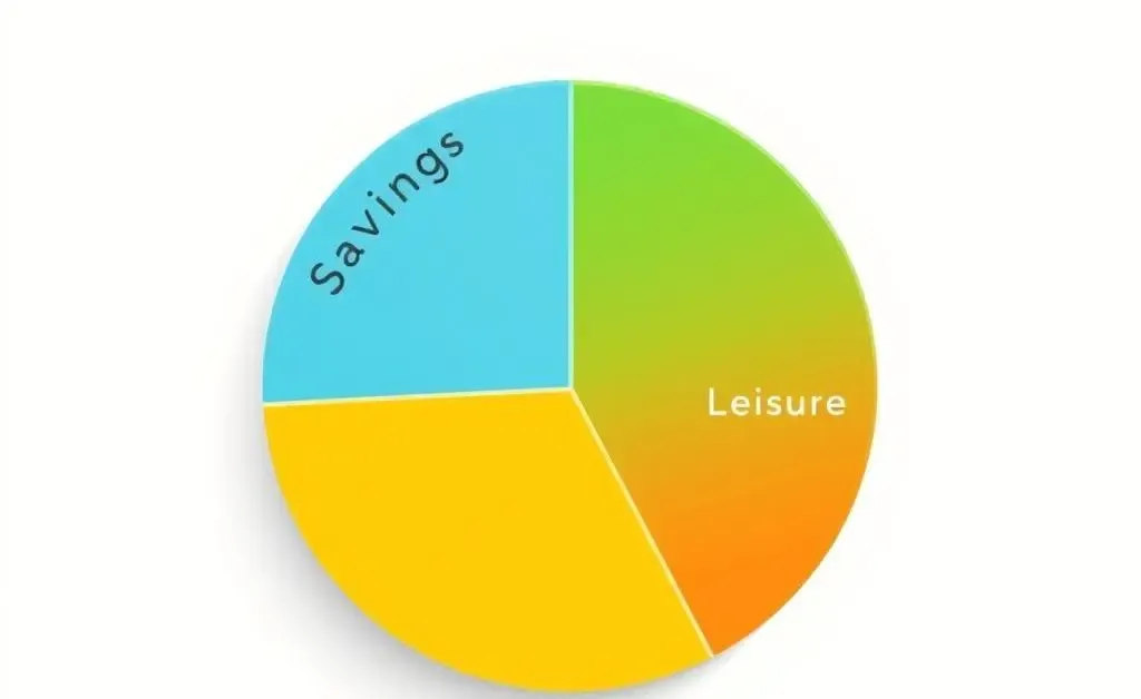 Simplified budget pie chart.