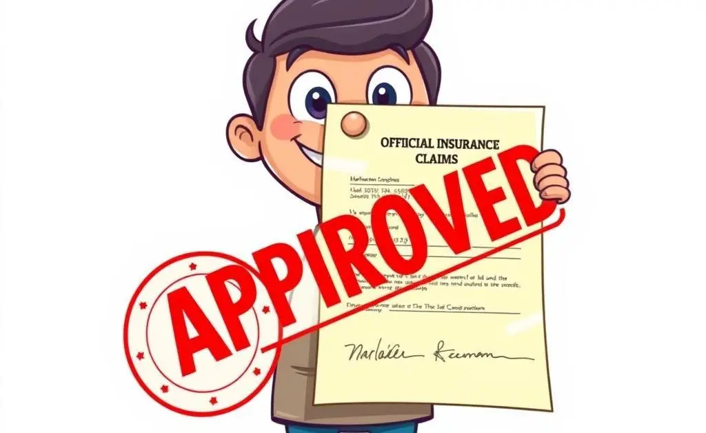 Character holding approved insurance claim