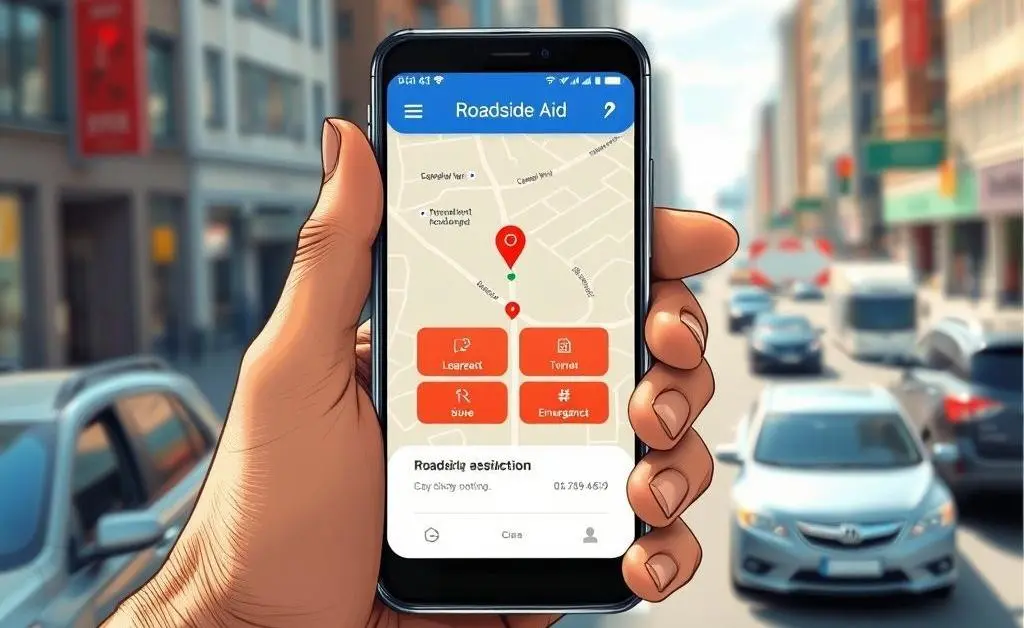 Smartphone with roadside app