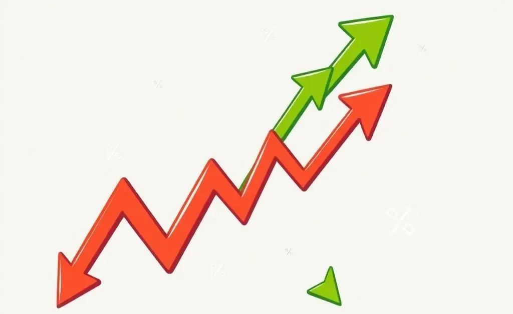Stock market trend illustration