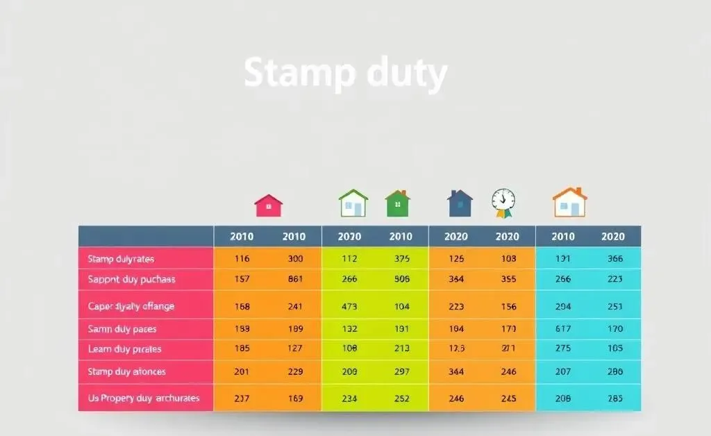 Infographic showing a comparison table of different stamp duty rates.