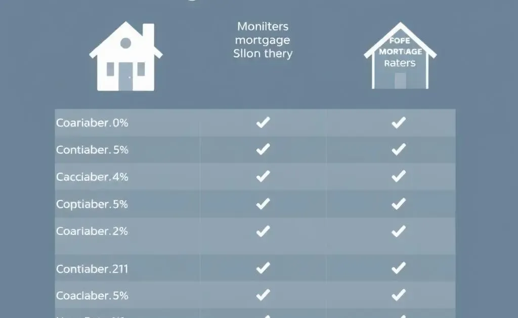 Minimalist chart comparing different mortgage rates and offers.