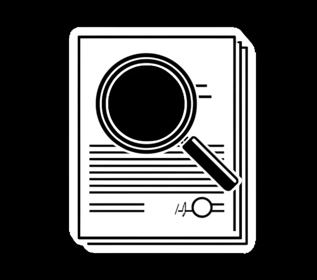 Magnifying glass over property documents