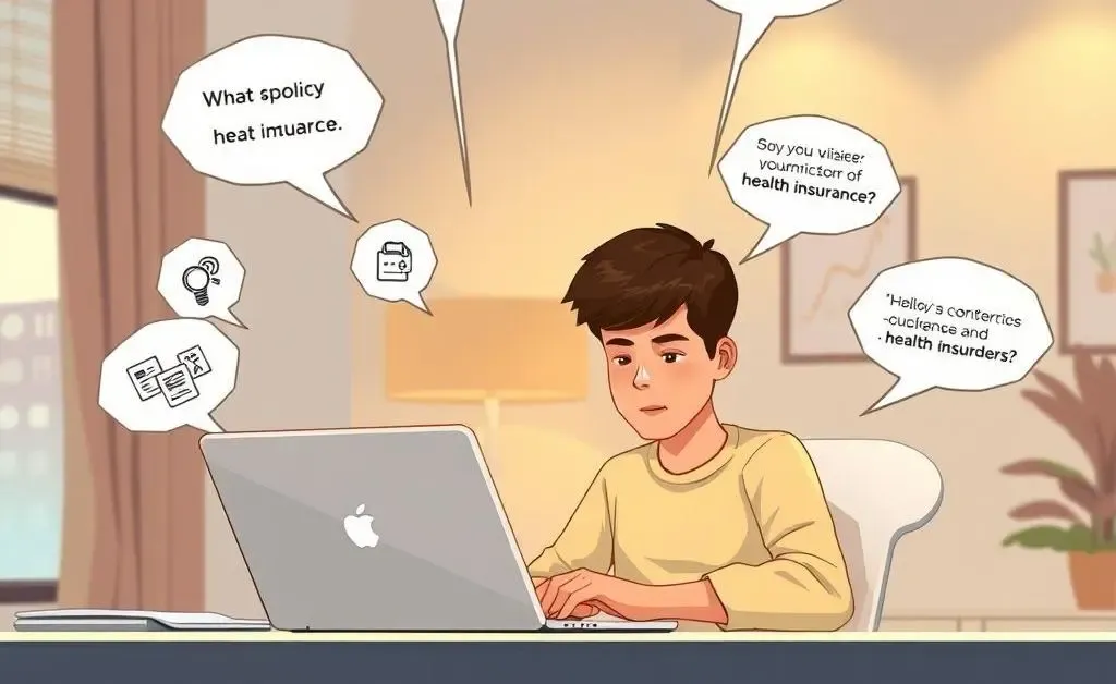 Person doing online research on a laptop
