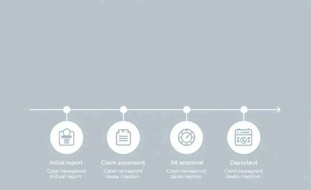 Insurance claim timeline with key steps