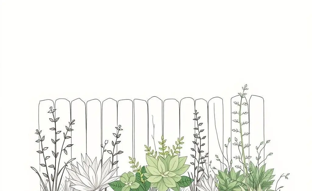 Peaceful backyard with a fence
